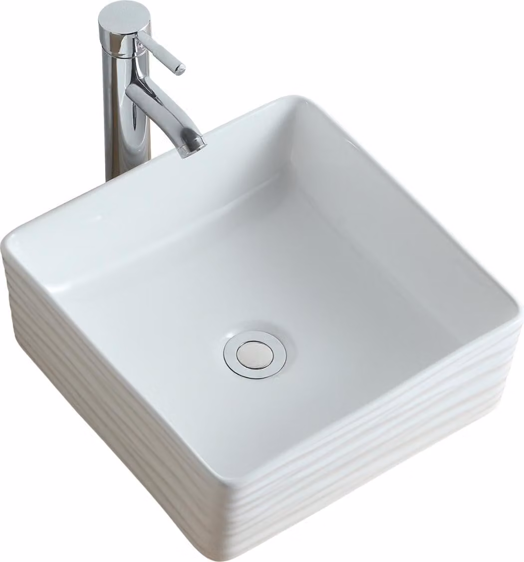 Lavabo appoggio L.36 x H.13 x P.36 cm bianco PIA