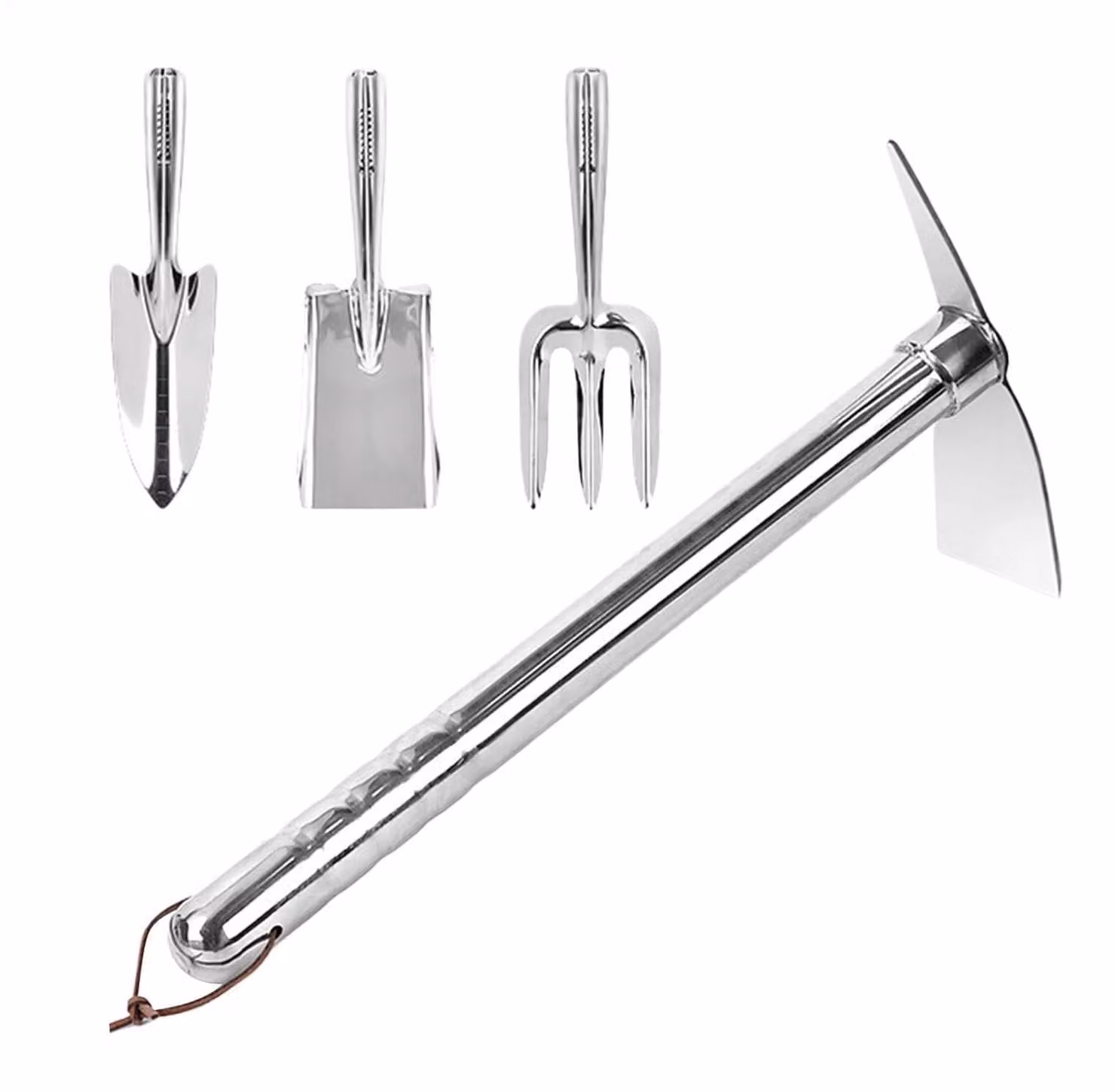 Set di 4 utensili da giardino con manici ergonomici