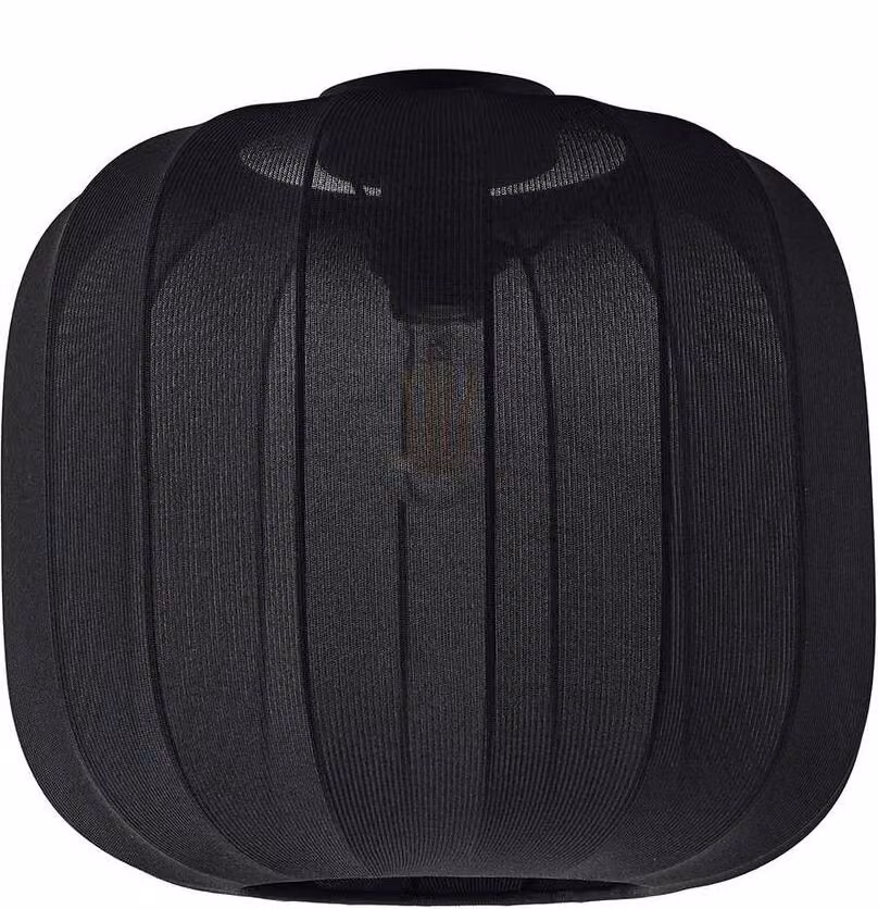 Plafoniera Lindby Helin, nero, tessuto, Ø 35 cm