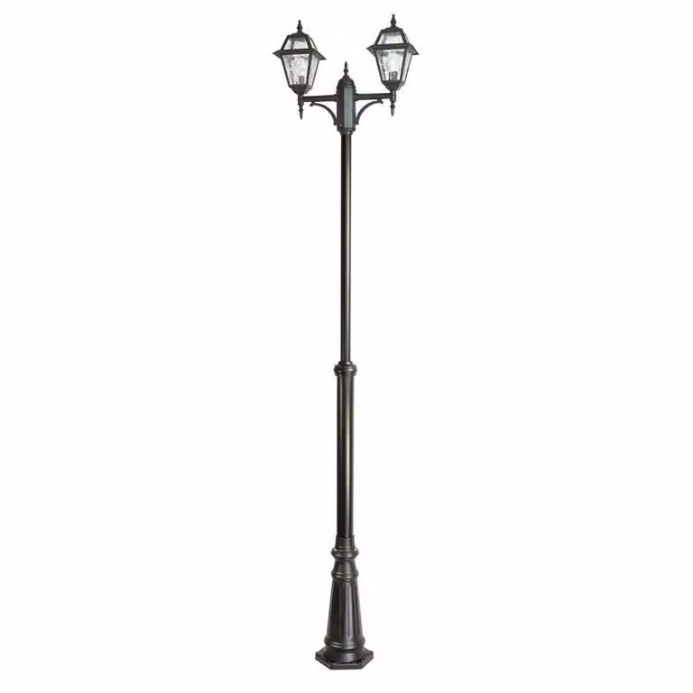 Retro 285 cm 2xE27 nero IP43 SU-MA Lanterna da giardino in vetro colorato OGMWN 2 N