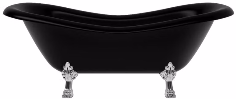 Casa Padrino Vasca da bagno in stile liberty nero/argento 188 cm - Vasca da bagno freestanding in stile retrò
