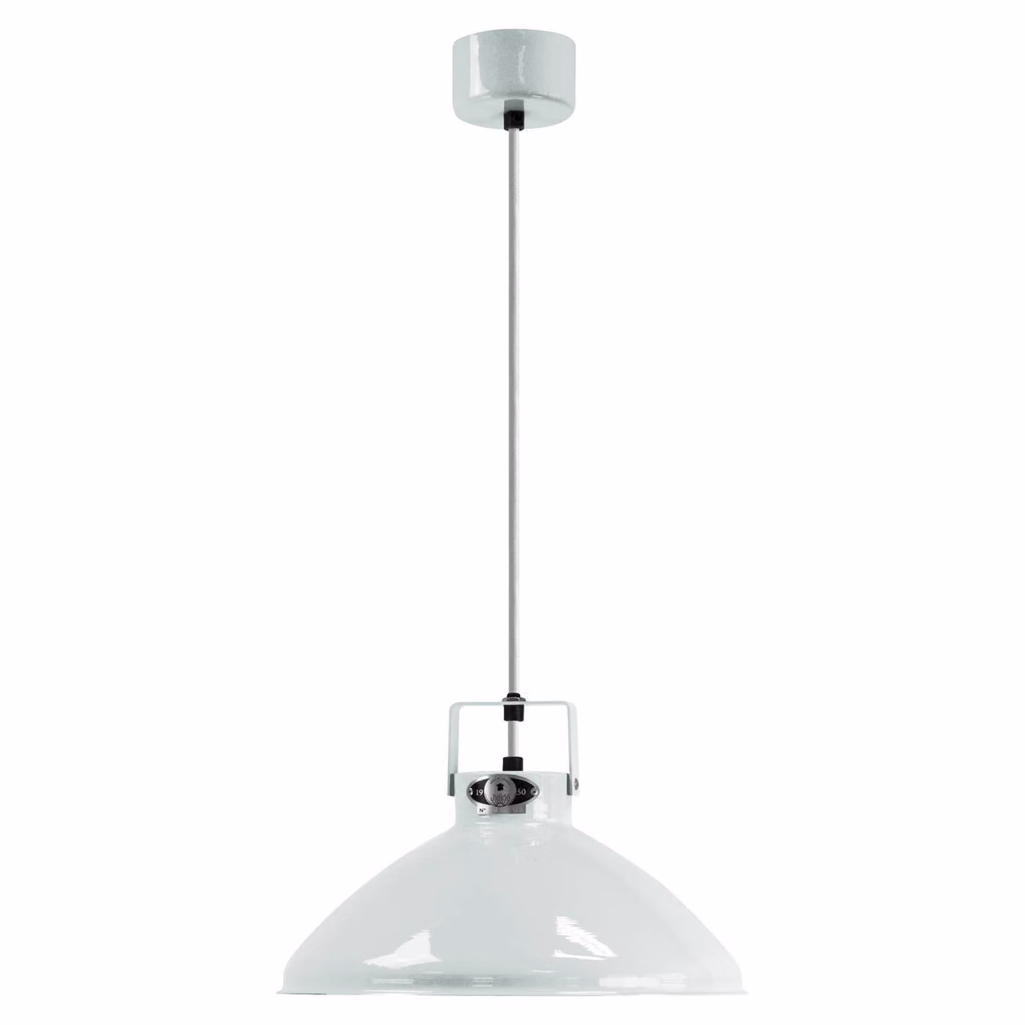 Jieldé Lampada a sospensione Beaumont B240, dimmerabile, Bianco / Opale, Soggiorno / Sala da pranzo, Alluminio, Industriale, Lampada a sospensione