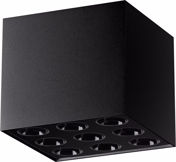 Plafone LED ECLIPSE Alluminio nero LUMILO