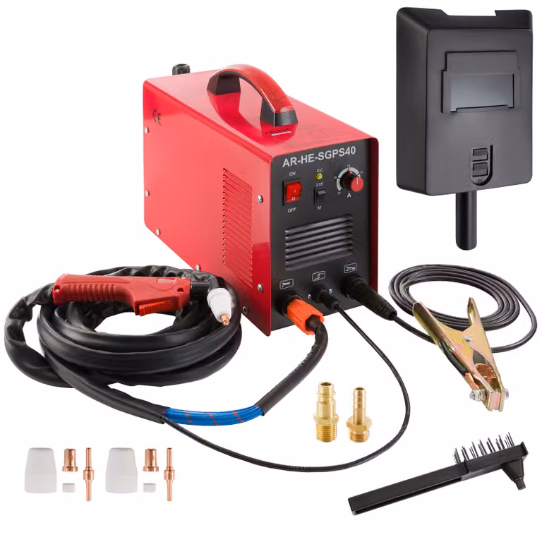 Taglierina al plasma AREBOS Cut40, taglierina al plasma fino a 12 mm di profondità di taglio, dispositivo di saldatura IGBT Taglierina al plasma, taglierina, compatta, 230 V, 20-40 A