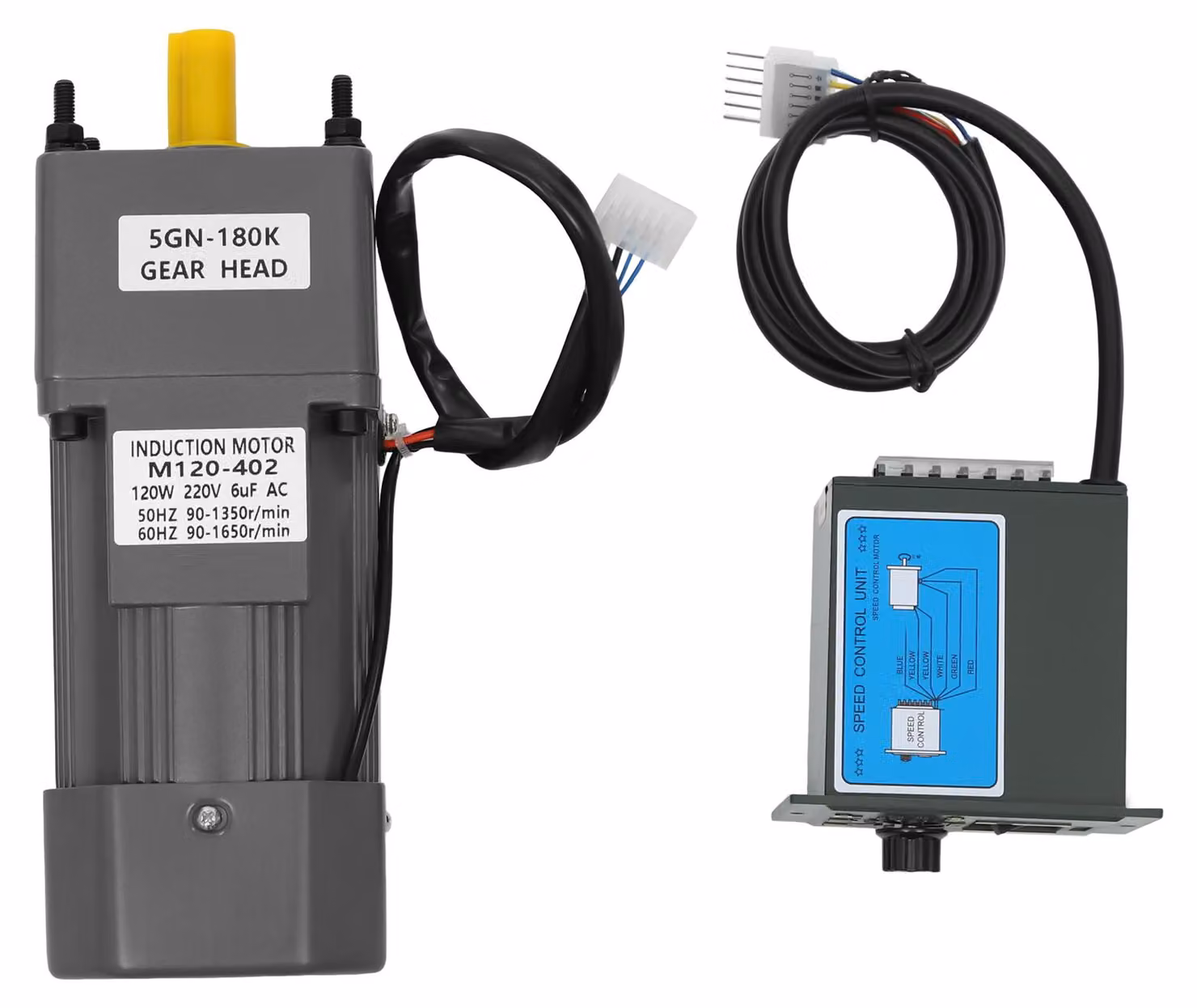 Motore a induzione da 120 W, 180K, 220 V AC, coppia di 3,8 Nm