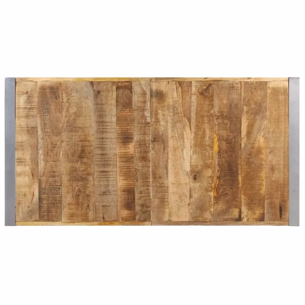 Tavolino da salotto rettangolare vidaXL in legno di mango e metallo, colore marrone, L: 140 cm, P: 70 cm, H: 40 cm – 2