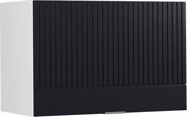 Pensile da cucina Vicco Fame-Line moderno con ante a battente, finitura opaca rigata, colori nero, bianco e grigio, L: 60 cm, P: 34,1 cm, H: 40 cm
