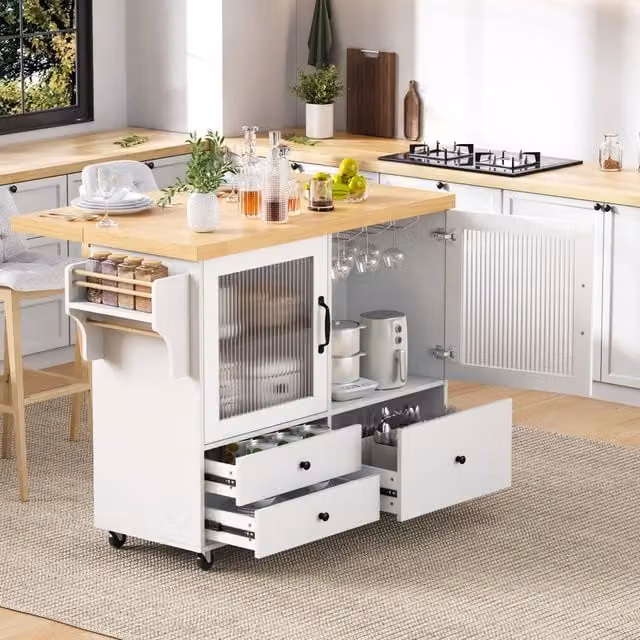 Tavolo da pranzo allungabile Minimal bianco e marrone con struttura in legno e metallo – 1