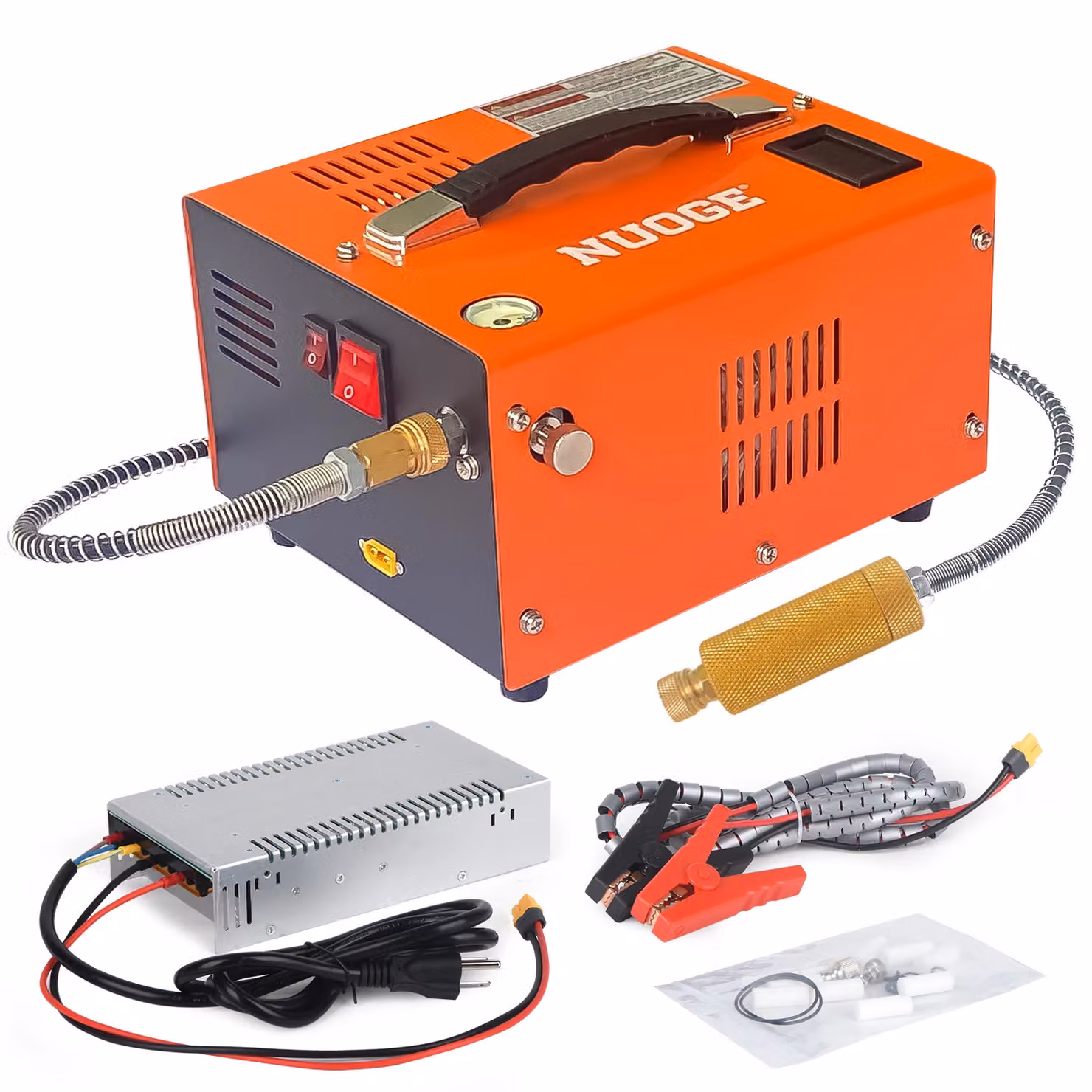 Pompa compressore d'aria PCP, pressione 4500 psi, ventola di raffreddamento integrata, 110-220V PLUG, EU