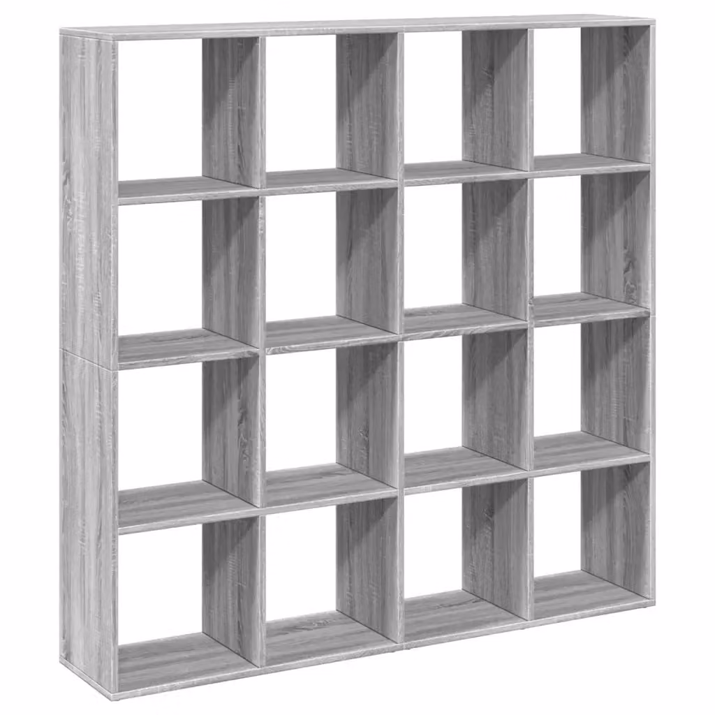 Libreria a parete vidaXL in legno e MDF Grigio Opaco L: 137,5 cm, P: 29 cm, H: 137,5 cm – 2
