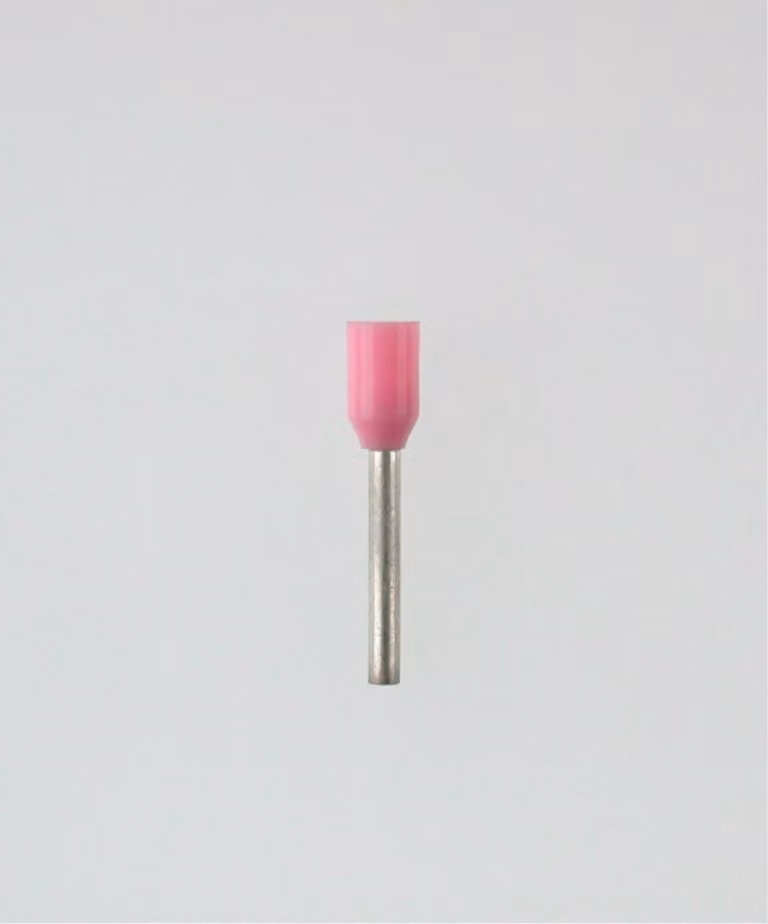 Capicorda DIN 46228 parte 4 isolati, misura L, codifica colore DIN sezione 0,34 mm² rosa - 1 pezzo