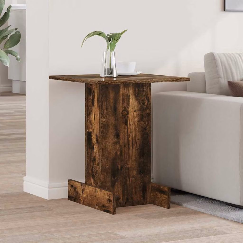 Tavolino moderno vidaXL in legno rovere fumé marrone L/P/H: 44,5 x 45 x 55 cm