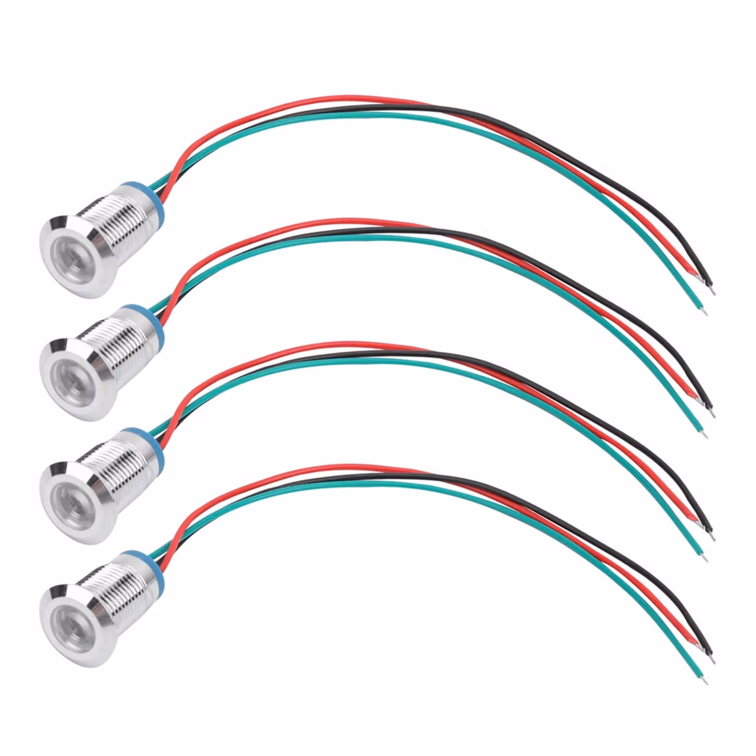 LED rotondi precablati, mini LED rotondi, LED a doppio colore, LED rotondi impermeabili, LED rotondi, indicatore a LED