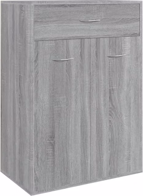 Scarpiera mobile contenitore moderna in MDF grigio per ingresso, corridoio o soggiorno, L/P/H: 60 x 35 x 84 cm