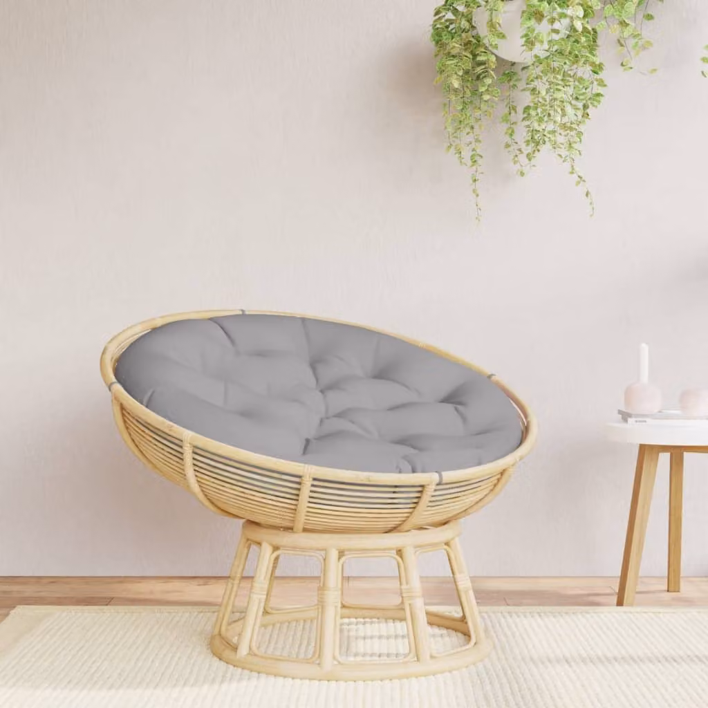 vidaXL Cuscino Rotondo Grigio in Tessuto Oxford Idrorepellente e Traspirante Ø 100 x 11 cm