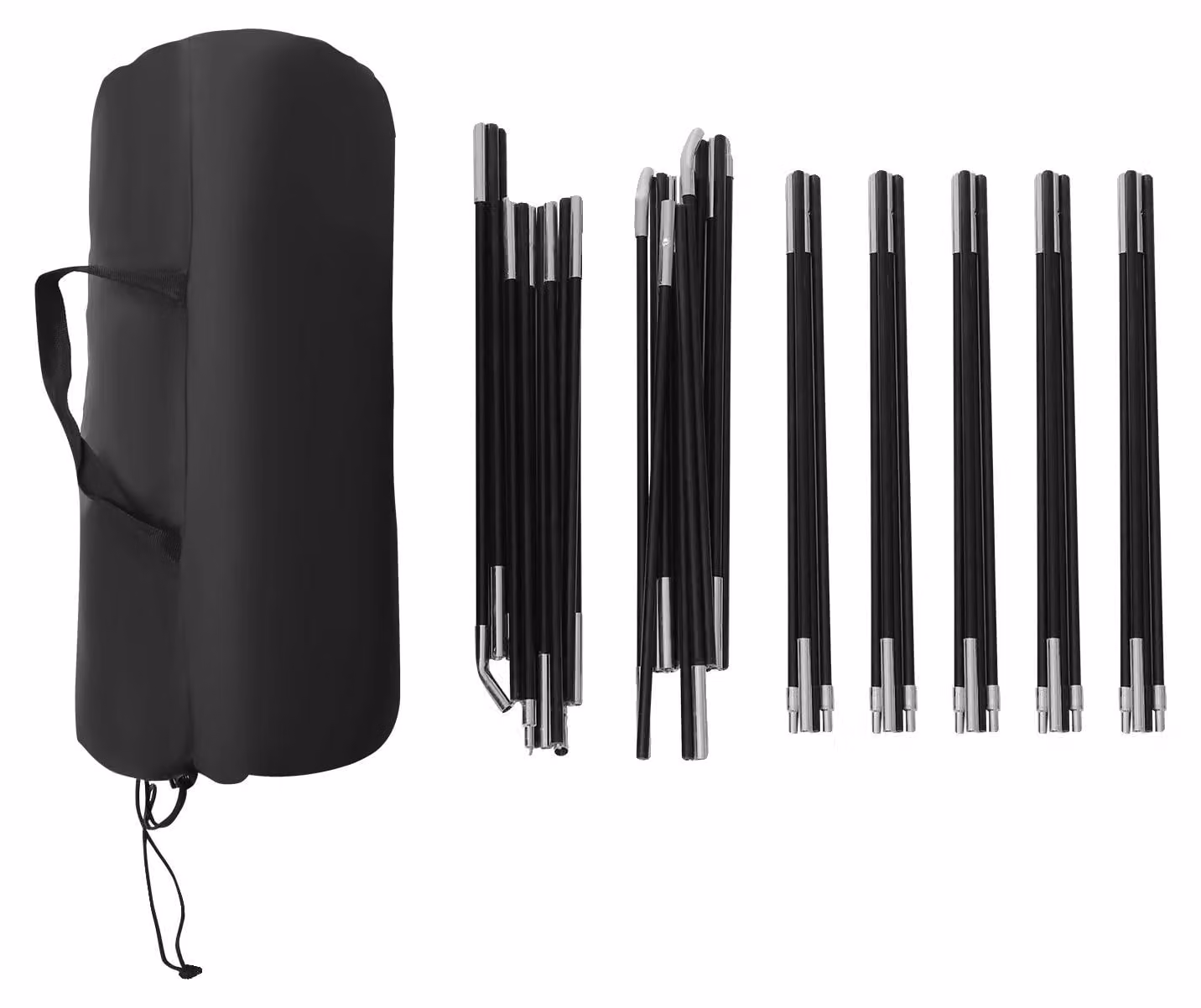 Tenda per biciclette, realizzata in tessuto Oxford 210D, dimensioni 220x150x185 cm, autoportante, peso lordo 3,6 kg, dimensioni della confezione 45x17x17 cm