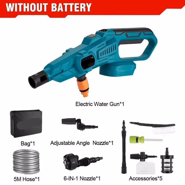 Idropulitrice - Pulitrice per terrazze - A batteria - Elettrica - 220 bar - 3500 W - Pistola a spruzzo senza fili