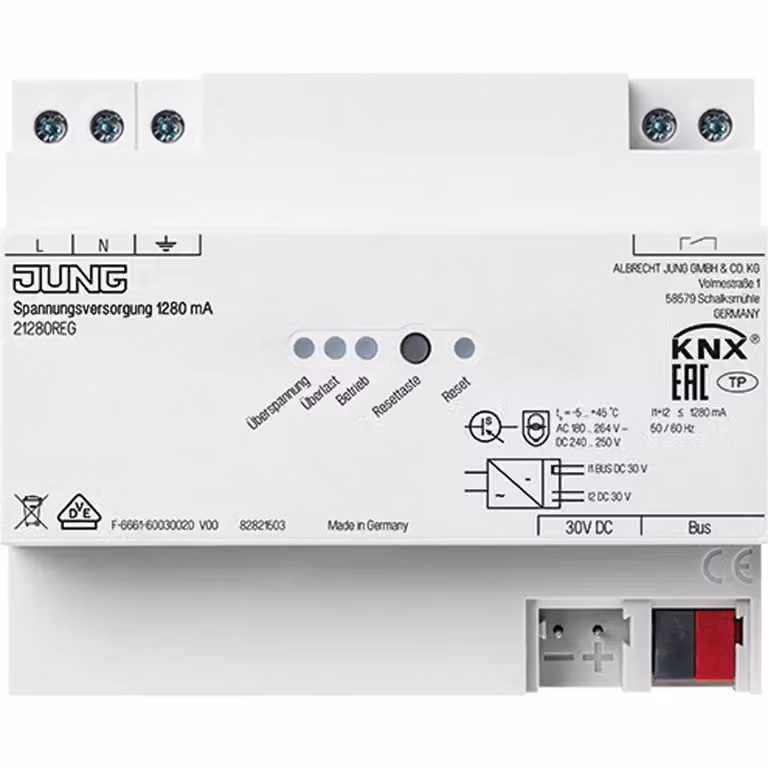 Alimentazione Jung 1280mA, KNX 21280 REG (21280REG)