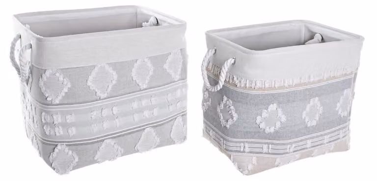 Set di contenitori Korb, in cotone, 45x35x40 cm, multicolore