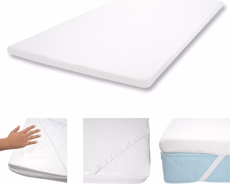 topper per materasso in memory foam da 6 cm HWC-E63, topper per materasso protezione per materasso ~ 140x200cm visco foam