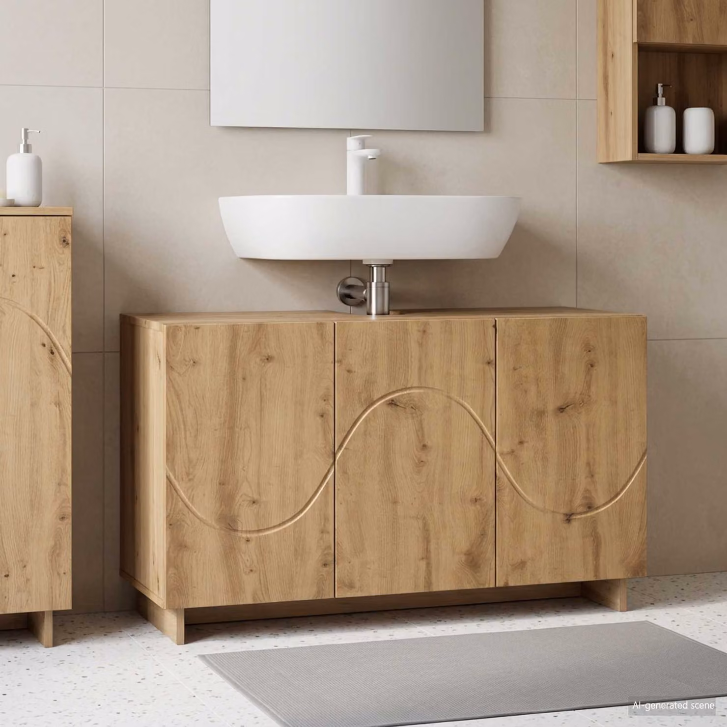 vidaXL Mobile da bagno Rovere Artigianale 101 x 41 x 58 cm