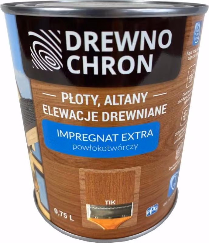 Impregnante per legno Drewnochron Tik, 0,75L - 5 unità