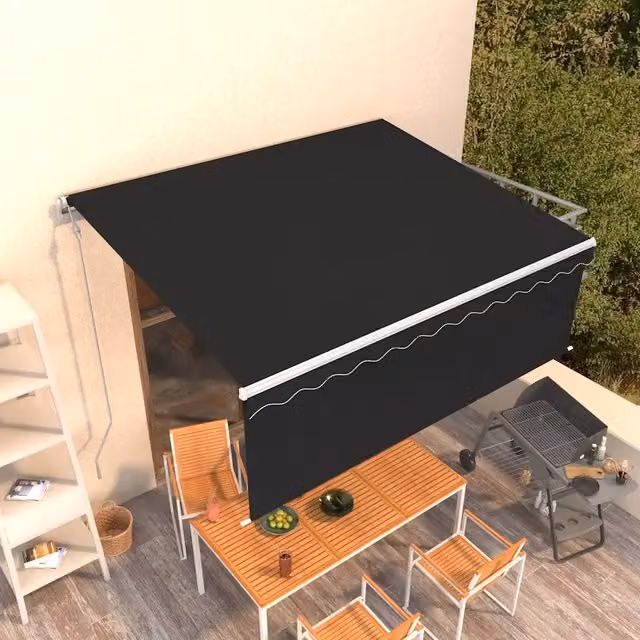 Tenda da Sole Retrattile Automatica con Parasole 4x3m Antracite 3069309