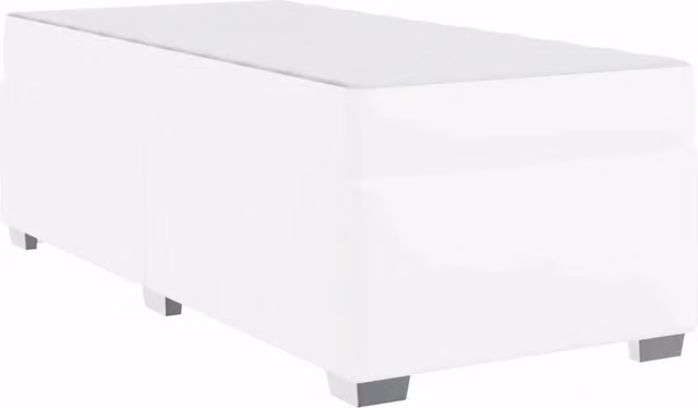 Letto singolo | Letto per adulti | Struttura del letto con materasso Bianco 100 x 200 cm Tessuto