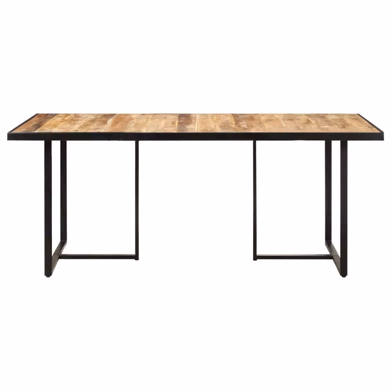 Tavolo da Pranzo 160 cm in Legno Massello di Mango Grezzo