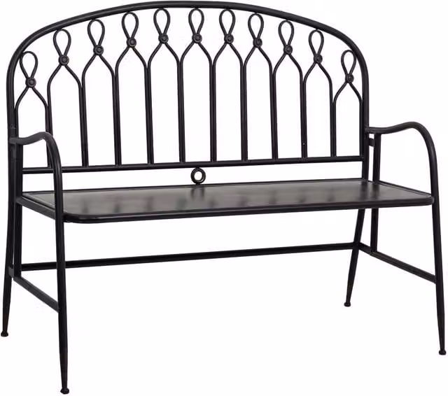 Sgabello in metallo nero 118x56x98h