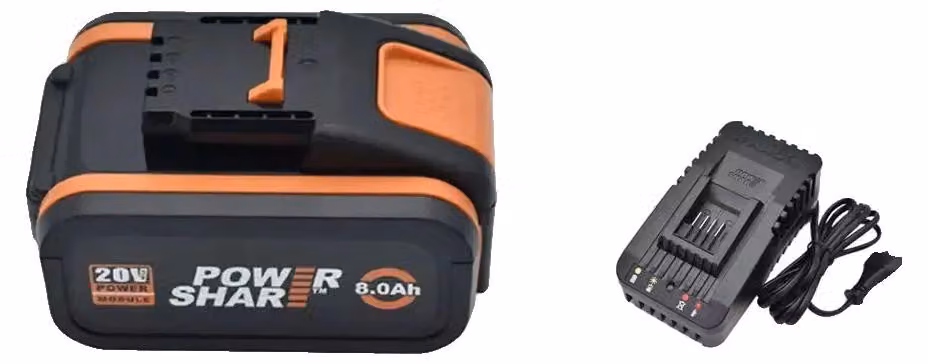 Batteria agli ioni di litio, 20V, capacità 8000mAh, caricabatterie 8.0Ah, 1 unità