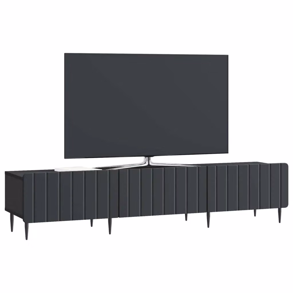 Mobile TV moderno DESIGN IN nero in legno MDF per soggiorno e sala da pranzo L: 147 cm, P: 34,5 cm, H: 32 cm – 2
