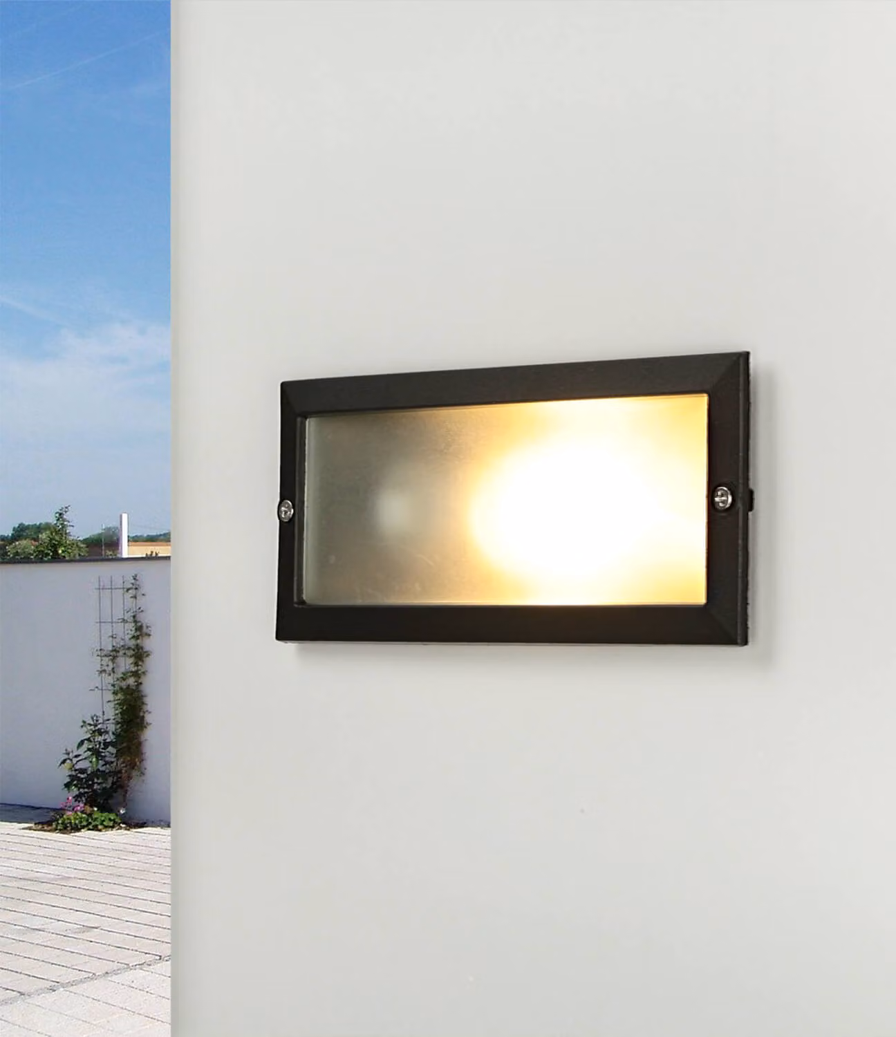 Moderna lampada da incasso a parete in antracite IP65 E27 max.18 watt giardino illuminazione scale esterne INA