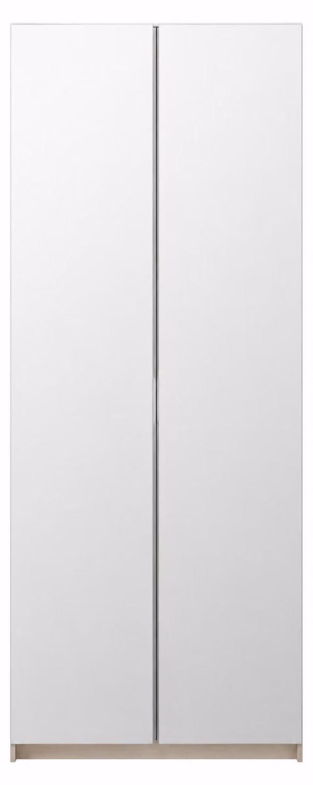 Beiger Kleiderschrank mit 2 Modulen Spiegelschrank Hoher Schrank Regale