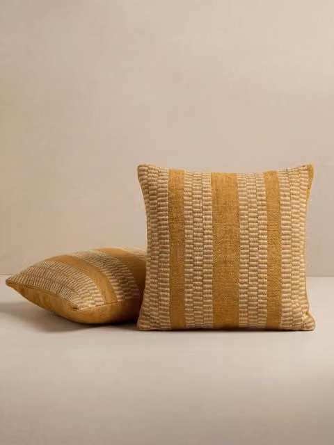 Maya set di 2 cuscini senape - Kenay Home