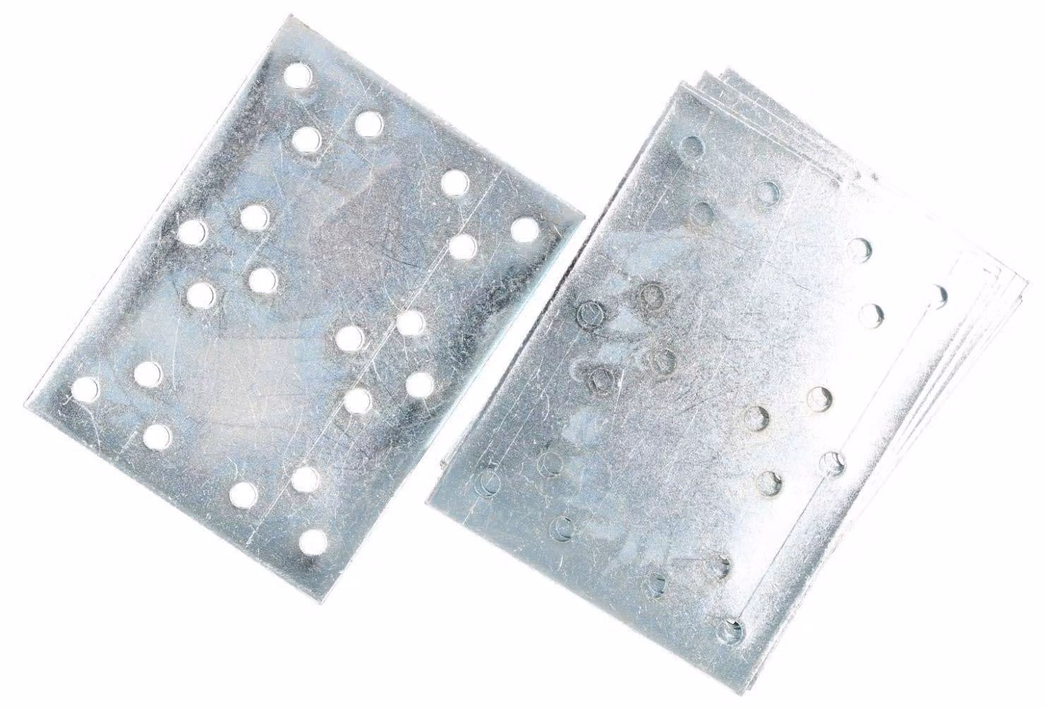 KOTARBAU: Piastre di collegamento per fori, connettori piatti per legno, 100 x 76 mm, argento, zincati