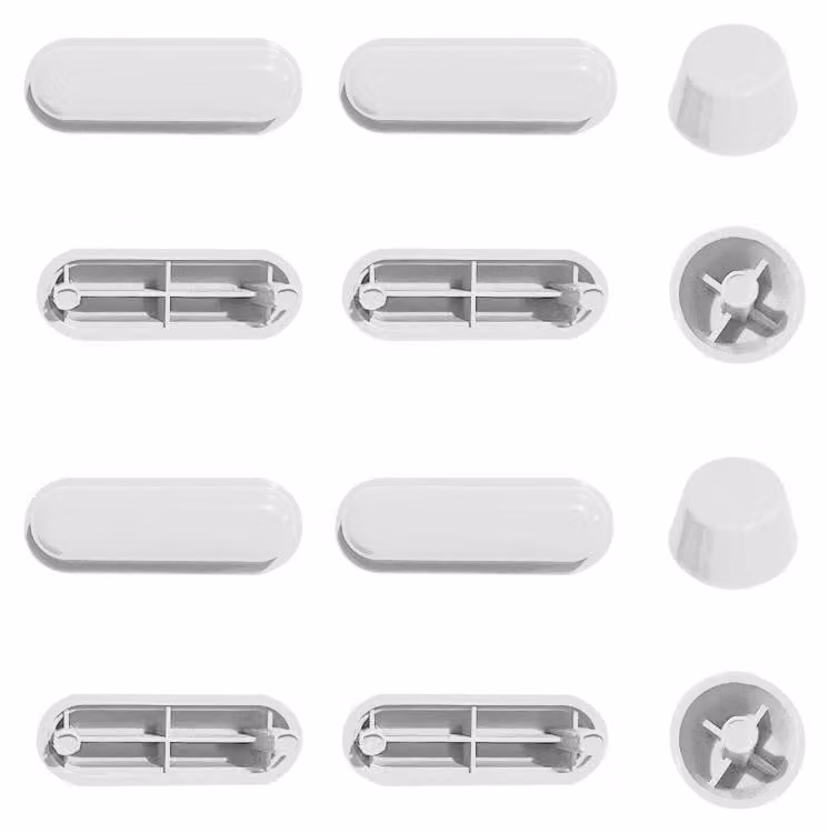 Cuscini per wc – confezione da 12 – Cuscinetti per copriwc – Cuscinetti di ricambio – 8 cuscinetti a forma di anello e 4 cuscinetti per il coperchio – Plastica – Ammortizzatori – Protezione contro gli urti – Bianco