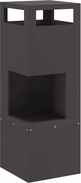 Focolare Design In in acciaio nero CFW7643613 L/P/H: 35 x 35 x 100 cm – 1