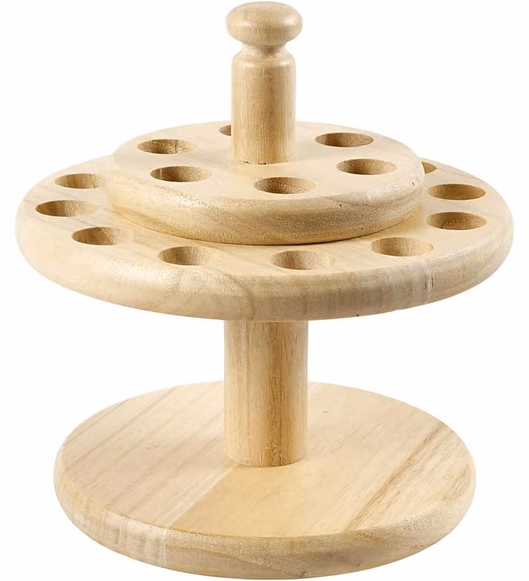 Scaffale portautensili in legno per 18 forbici