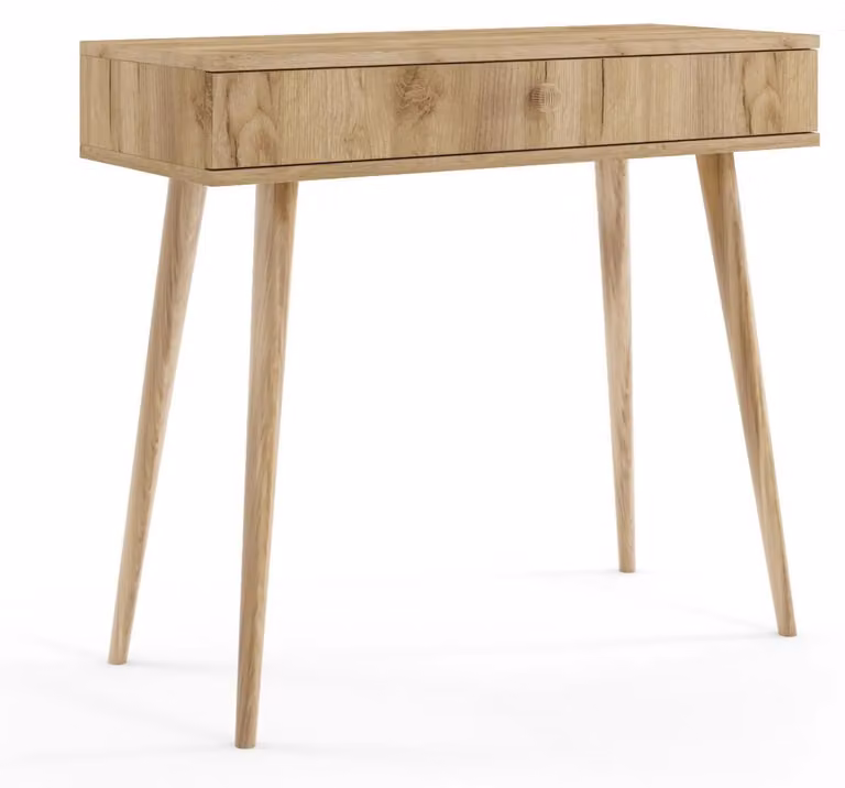 Toeletta con cassetto NILSA - rovere artigianale oro/marrone