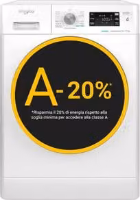 Lavatrice a carica frontale Whirlpool FFB1148BSVIT, 11 kg, 1400 rpm, Classe A, colore Bianco, H 85 x L 59,5 x P 60,5 cm