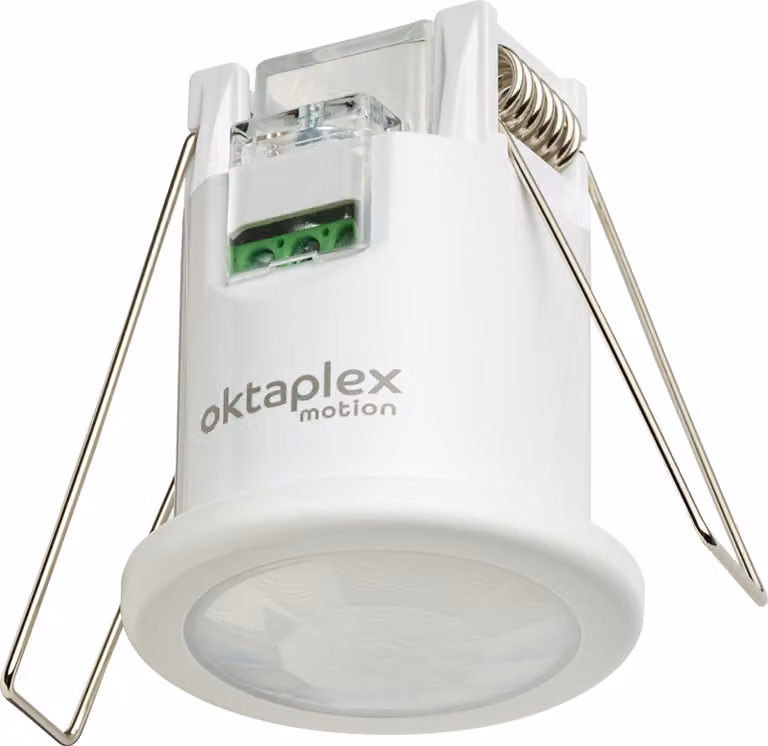 Oktaplex rilevatore di movimento da soffitto 360° infrarosso da incasso bianco piatto 230V LED adatto