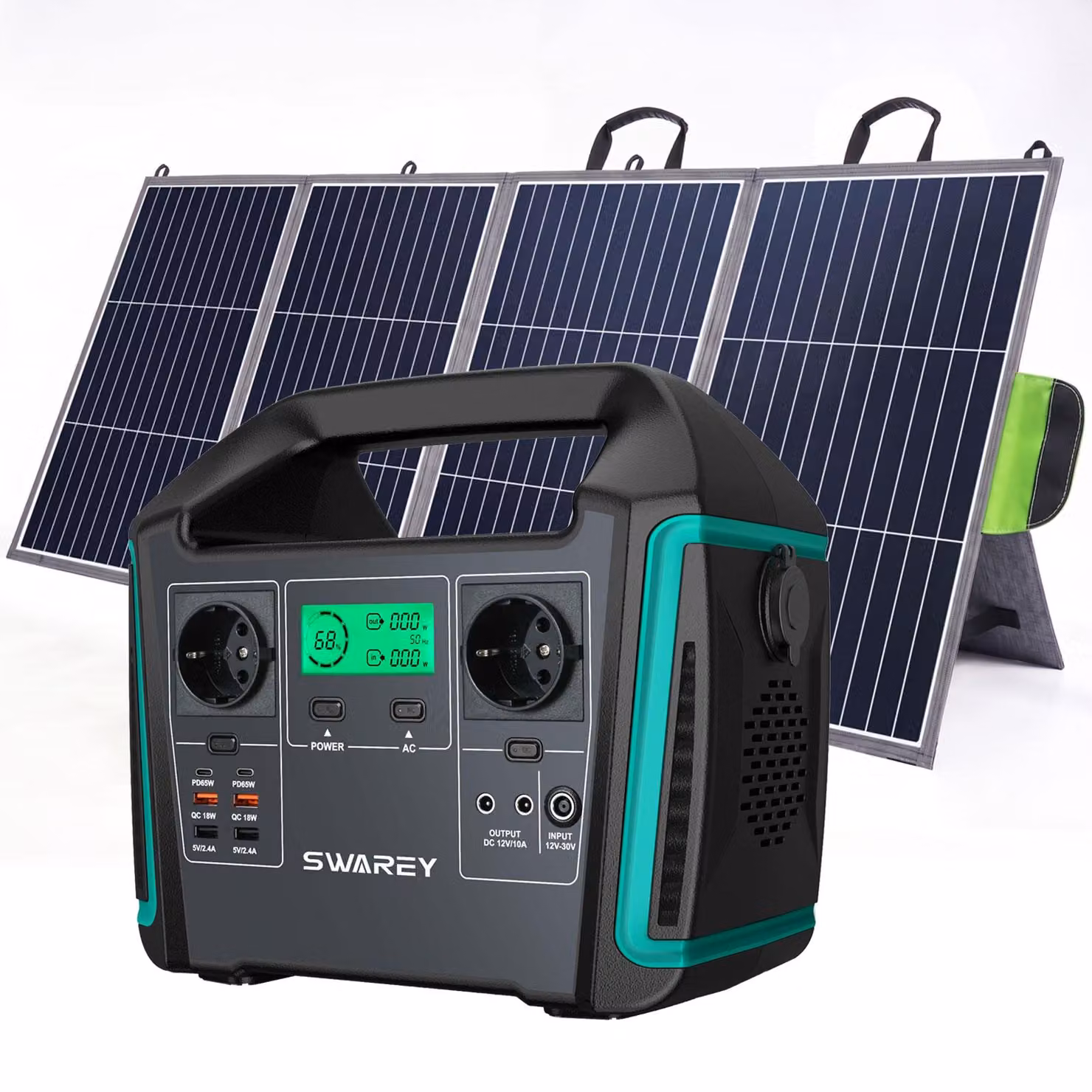 Stazione di ricarica portatile S1000 con pannello solare 200W,generatore solare 725,76Wh,1000W(1500W picco) CA, generatore emergenza,accumulo solare