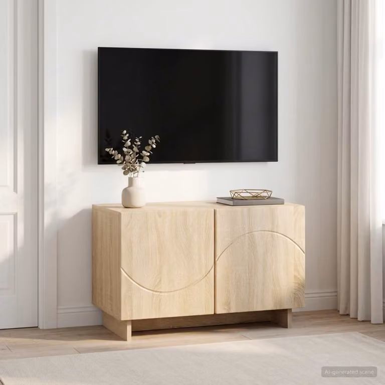 vidaXL Supporto TV moderno in legno color Rovere Sonoma, L: 60 cm, P: 34.5 cm, H: 40 cm