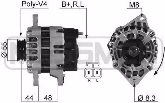 ERA 210374A Alternatore 70 A 14 V per HYUNDAI i10 (PA) e KIA Picanto (SA)