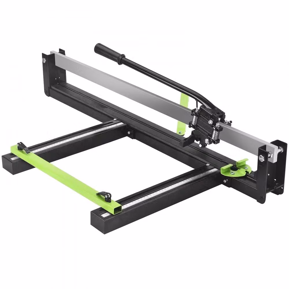 Tagliapiastrelle professionale con posizionamento laser e superficie in gomma - 800 mm, guida singola, supporto - antiscivolo