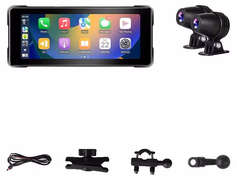 Dashcam per moto, Connettività wireless, Registrazione con doppia telecamera, Doppia telecamera, Nessuna