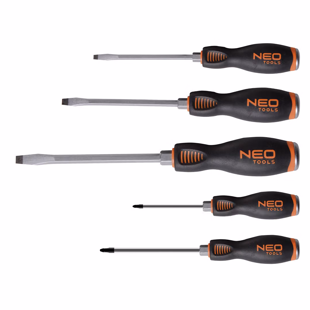 NEO TOOLS Cacciaviti a percussione, S2, set di 5 pezzi.