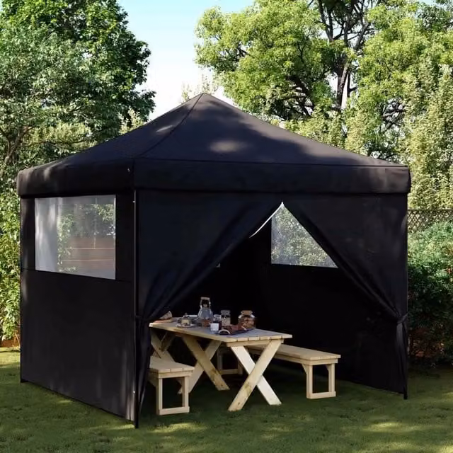 Tenda da festa Party-Tenda in tessuto Oxford e PVC, colore Nero, L/P/H: 292 x 292 x 315 cm – 1