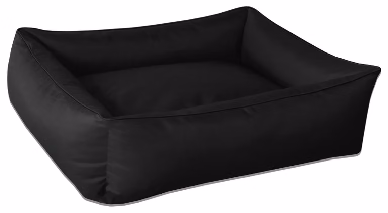 BedDog Lettino per cani MAX Divano per cani Cuscino per cani Lettino per cani con bordo, NERO, (XL) ca. 100x85x23 cm